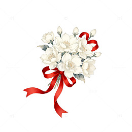 优雅花卉插画设计素材