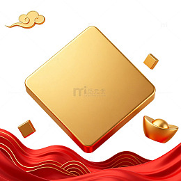 金色方块喜庆元素设计图