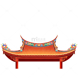 传统中式建筑屋檐图案设计元素