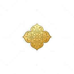 金色花纹装饰图案设计元素