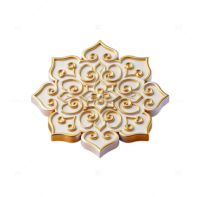 金色花纹装饰图案