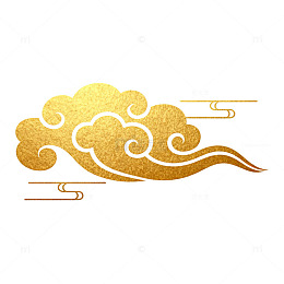 金色祥云传统图案装饰素材