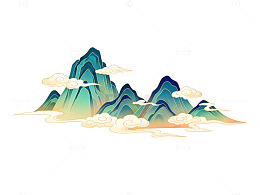 古风山水画意境艺术插画