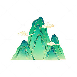 山水画风格插画