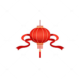 红色中国灯笼元素设计