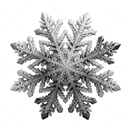 精致雪花立体模型设计素材