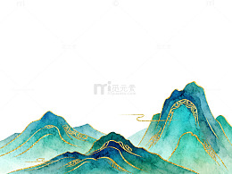 水墨山水画风格山脉图案