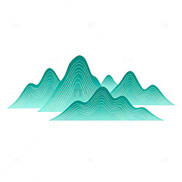 抽象山水矢量图形设计
