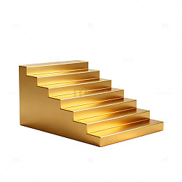 金色楼梯设计元素