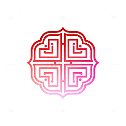 图案化大脑设计图标