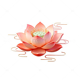 莲花图案艺术插画