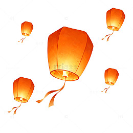 灯笼飘空节日庆典