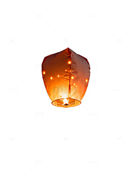 纸灯笼夜空点亮