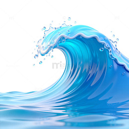 蓝波水浪艺术图
