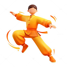卡通武术人物动态设计素材