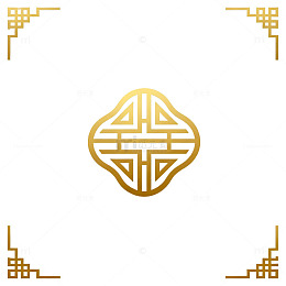 金色传统花纹图案装饰元素
