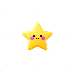 卡通星星表情装饰元素