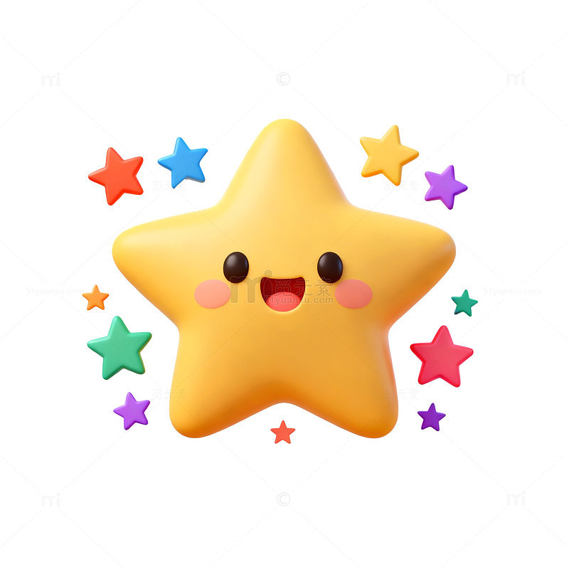 可爱卡通星星装饰图案