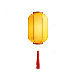 传统中国风黄色灯笼图案
