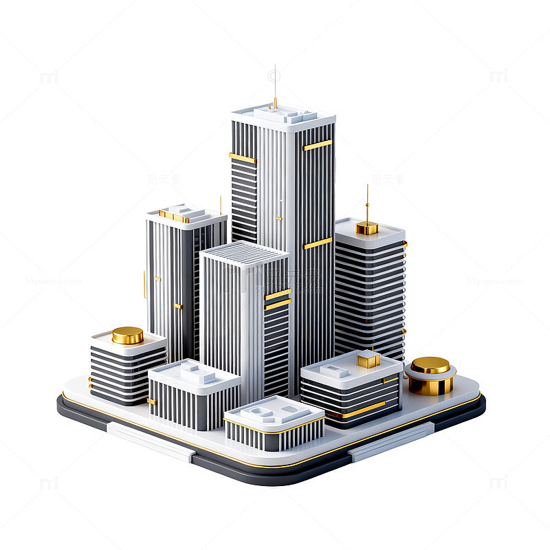 现代城市建筑群模型设计