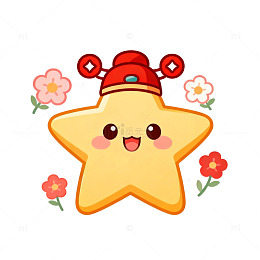 可爱卡通星星插画
