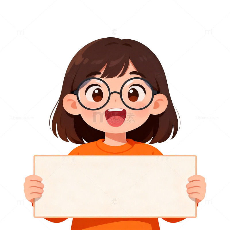 卡通女孩宣传海报素材