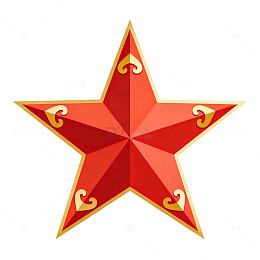 红色五角星装饰图案