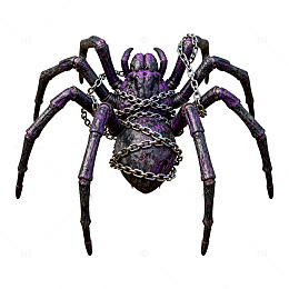 紫色变异蜘蛛幻想生物设计图