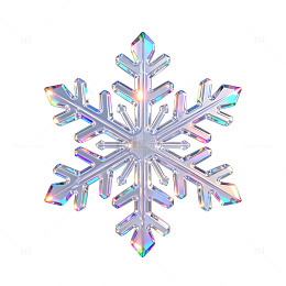 晶莹雪花装饰图案