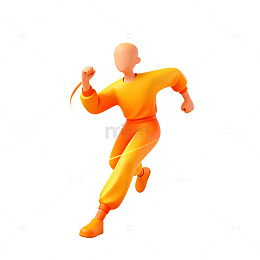 动感奔跑人物矢量插画