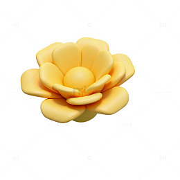 卡通风格黄色花朵插图