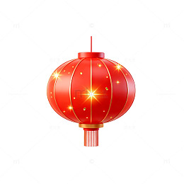 红色灯笼节日装饰元素