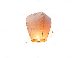 孔明灯飘浮