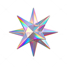 彩虹星形装饰图案