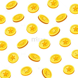 卡通金币背景图案设计素材