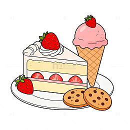 甜点卡通美食插画