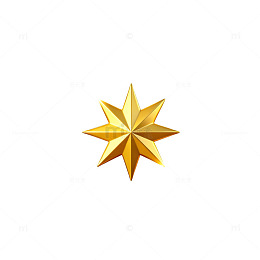 金光闪耀星形装饰图案