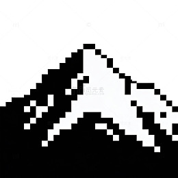 像素风格山图案插画素材
