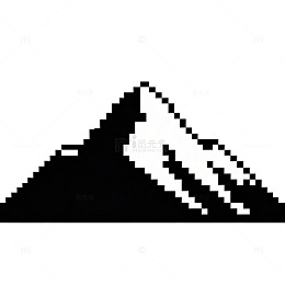 像素风山峰图标设计素材