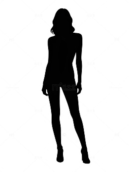 女性剪影模特设计素材