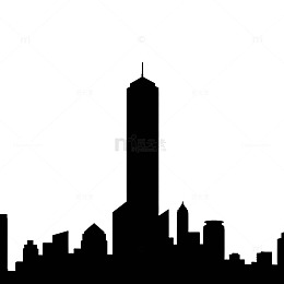 城市剪影高楼大厦图标