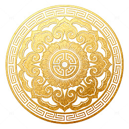 金色传统花纹装饰图案