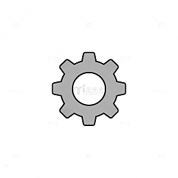 简约齿轮图标矢量素材
