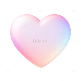 渐变爱心图形设计元素