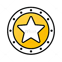 简约星形徽章图案设计