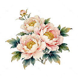 水彩花卉装饰图案设计素材