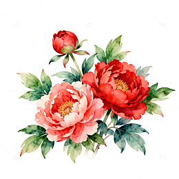 水彩花卉装饰画设计素材