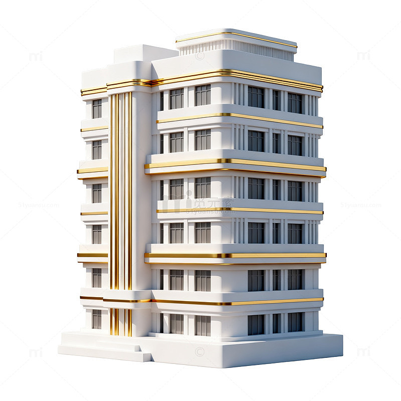 现代风格高层建筑设计模型