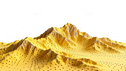 金黄色山体点阵图