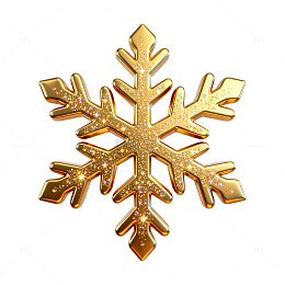 金色雪花装饰素材